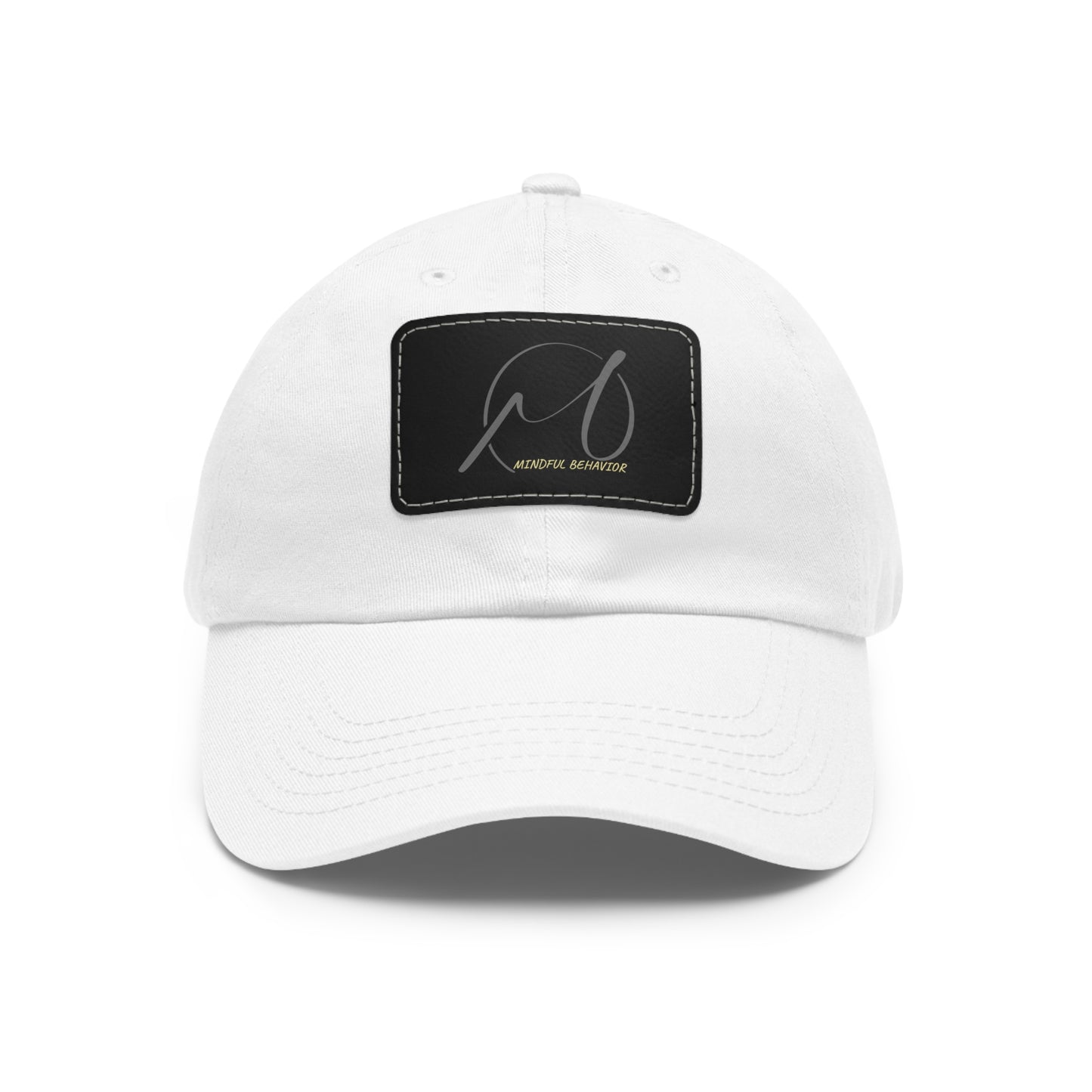 Dad Hat with Leather Patch (Rectangle)