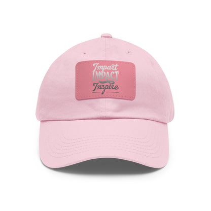 Dad Hat with Leather Patch (Rectangle)