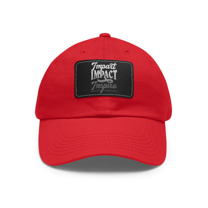 Dad Hat with Leather Patch (Rectangle)