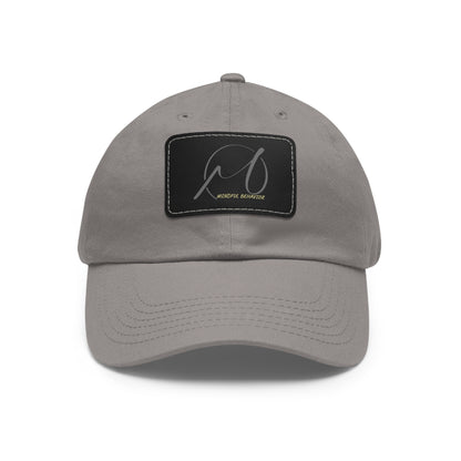 Dad Hat with Leather Patch (Rectangle)